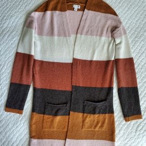 Juniors SO striped cardigan